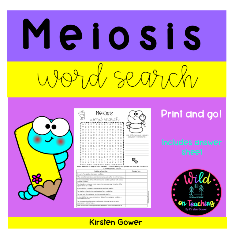  Meiosis Word Search Teacha 