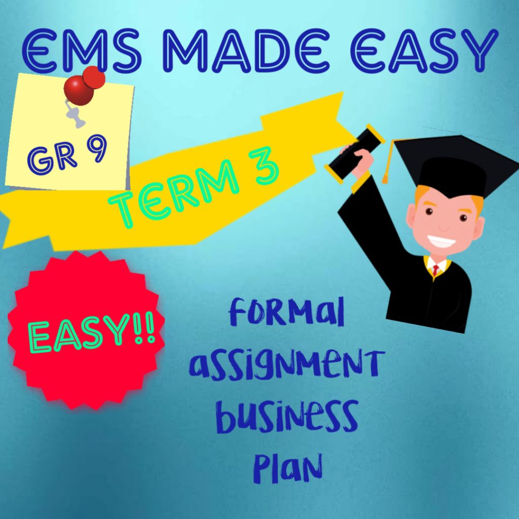 grade 9 ems business plan notes