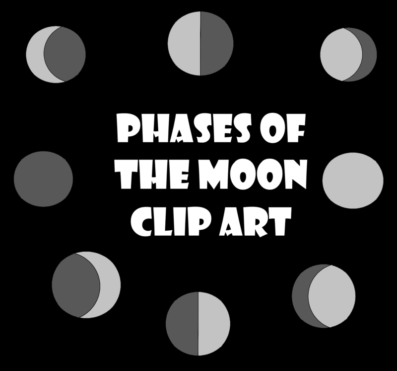 Phases of the Moon Clip Art • Teacha!