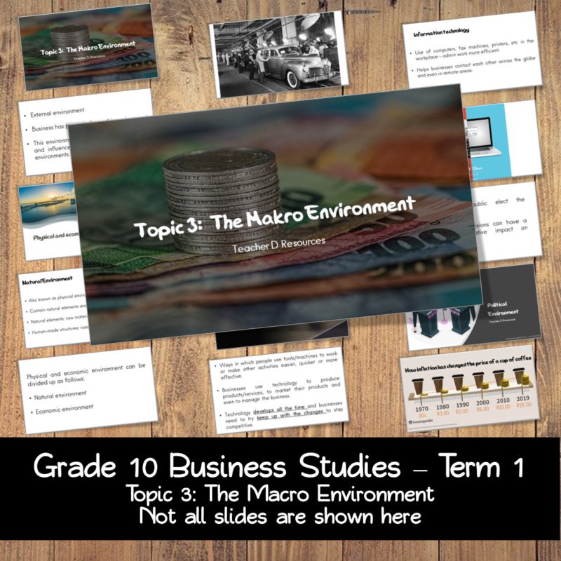 presentation of business information grade 10